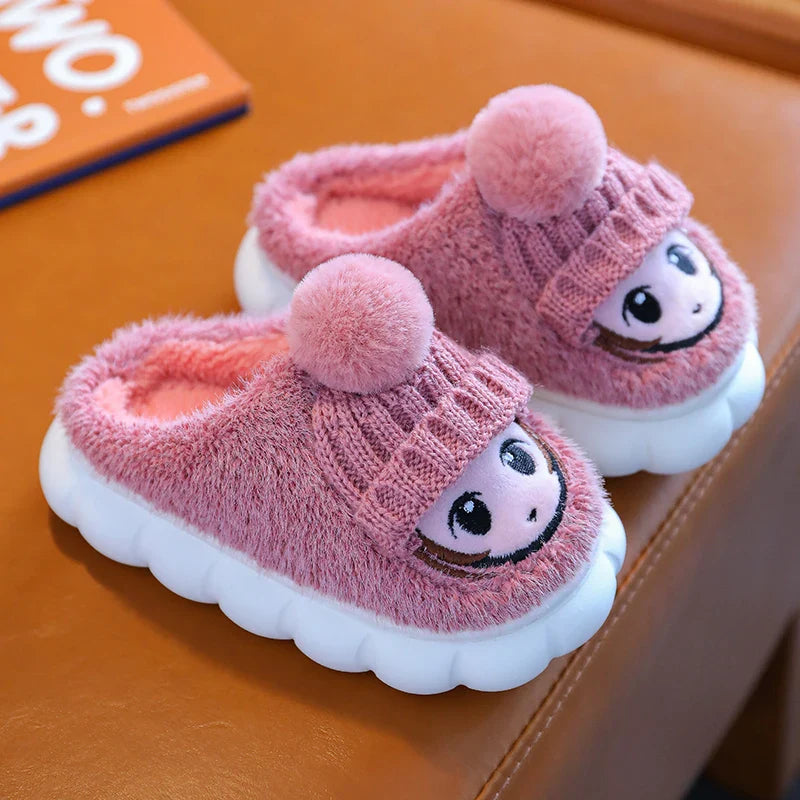 Cartoon Indoor Warm Slippers for Children-0